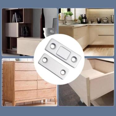 Imagem de Chapinha Magnética Imã Manter Porta Armário Gaveta Fechada - Fácil Neg