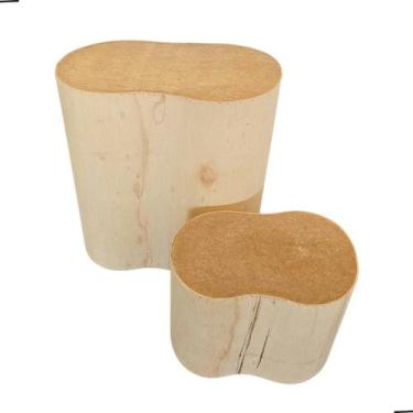 Imagem de  Dupla Orgânica Decorativa Nature Pinus Compensado Cru Moderno para Fe