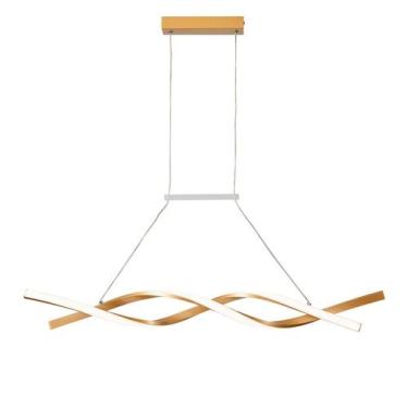 Imagem de Lustre Pendente Led Aspiral 3000K Ondas Moderno Decoraçao Casa Sala de
