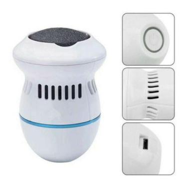 Imagem de lixa recarregavel bateria eliminador calos mãos pés usb - Lixa Calos