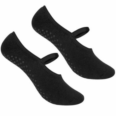 Imagem de Meia Feminina Selene Sapatilha Pilates Preto - 7850