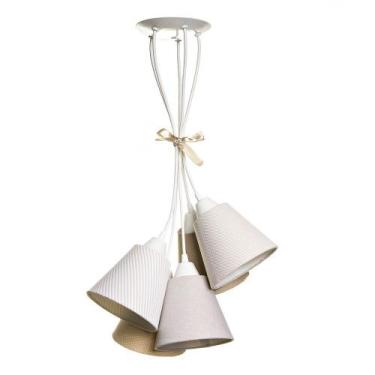 Imagem de Pendente Com 5 Cúpulas Bege Quarto Bebê Infantil - Potinho de mel