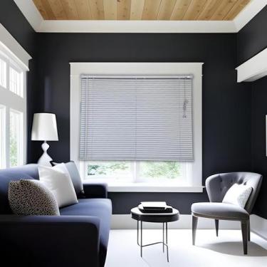 Imagem de Persiana Horizontal PVC Cinza 100 (L) x 160 (A) Cortina Completa C/ Ki