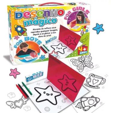 Imagem de Desenho Mágico Brincadeira Infantil de Desenhar 3 Giz Lindo - Big Star