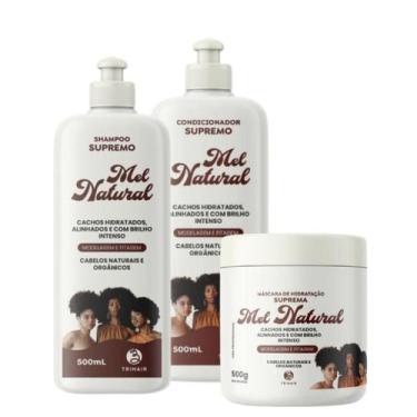 Imagem de Kit Sh + Cond + Mask Mel Natural Modelagem e Fitagem Trihair