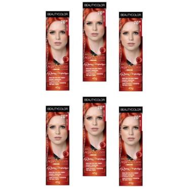 Imagem de Beauty Color Tintura 76.44 RUIVO ABSOLUTO TESTE 45gr (06 Unidades) Cor