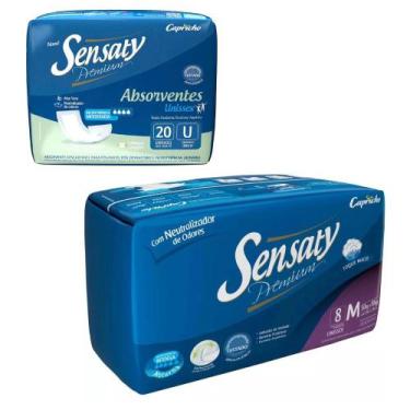 Imagem de Kit Fralda e Absorvente Sensaty Premium - Capricho, M c/20