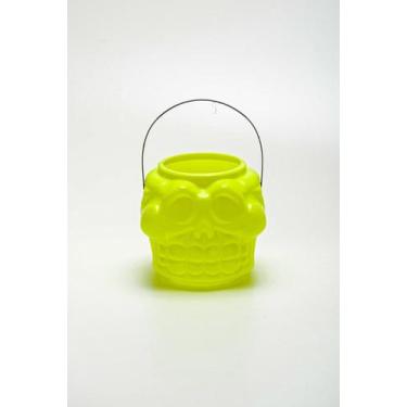 Imagem de Baldinho Crânio - Alfa Neon - Festas e Fantasias, Amarelo