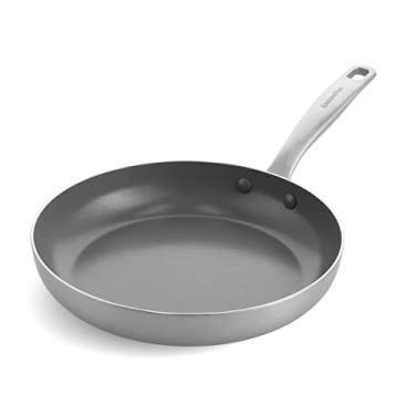Imagem de GreenPan Frigideira Chatham Tri-Ply de aço inoxidável de cerâmica saudável antiaderente de 25,4 cm, livre de PFAS, adequada para indução, pode ser lavada na lava-louças, prata