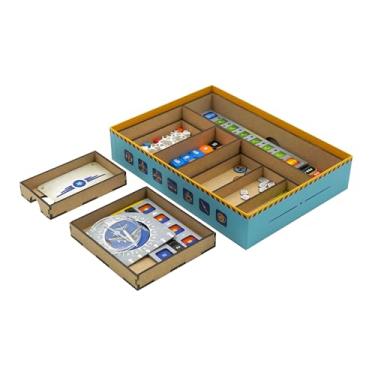 Imagem de The Broken Token - Sky Team Compatible Board Game Organizer - Wooden Game Organizing Box with Multiple Trays