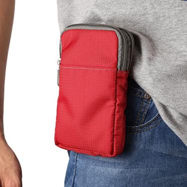 Imagem de Coldre de ombro para celular masculino, carteira transversal para celular para mulheres, pochete à prova d'água para celular, bolsa tiracolo com alça ajustável, bolsa transversal para viagens,