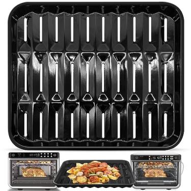Imagem de Air Fryer Grill Pan for Ninja Foodi DT251 DT201 DT200 Digital Air Fryer Countertop Oven, 13.6 * 11.6'' Air Fryer Grill Plate Crisper Plate Rack Accessories Replacement Parts Tray,Dishwasher Safe
