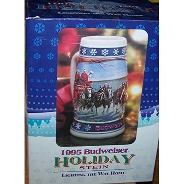 Imagem de Budweiser Stein - 1995 Holiday Lighting the way Home