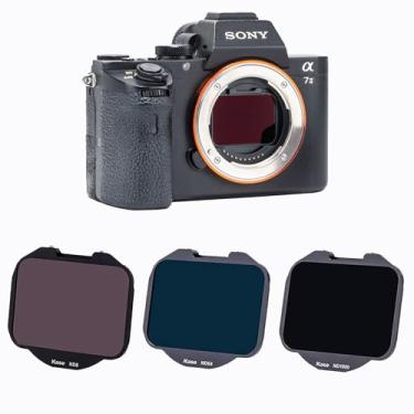 Imagem de Kase Kit de filtro ND 3 em 1 com clipe ND8 + ND64 + ND1000 filtros de densidade neutra para câmera Sony E-Mount Full Frame A7RV A7RIV A7RIII A7III A7SIII A7C FX3