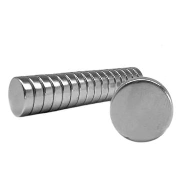 Imagem de Kit com 10 Ímãs de Neodímio 12x3mm Disco Super Forte