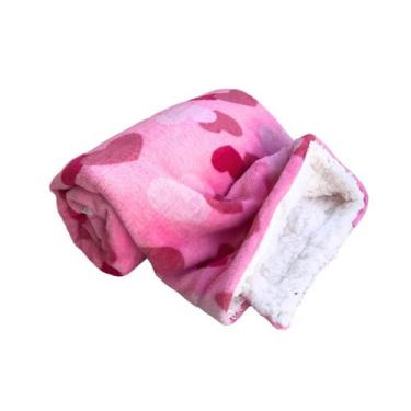 Imagem de Manta Cobertor Pet Duplo - Valley Pet, Coração rosa