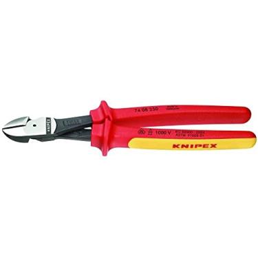 Imagem de KNIPEX Ferramentas – Cortadores diagonais de alta alavancagem, isolado 1000 V (7408250SBA), 25,4 cm