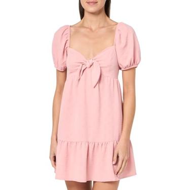 Imagem de Speechless Vestido Babydoll feminino de manga curta, Rosa claro, G