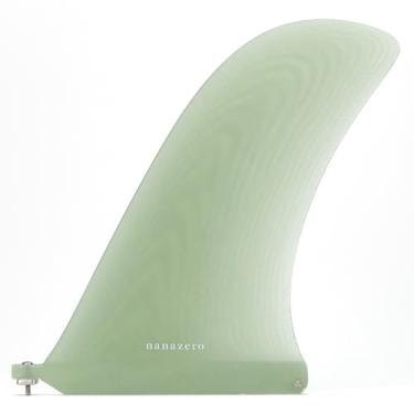 Imagem de nanazero Pivô central de fibra de vidro 24 cm verde natural Volan - nadadeiras centrais únicas para prancha de surf, longboard
