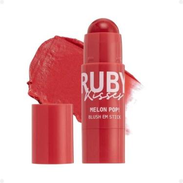 Imagem de Blush em Stick Ruby Kisses Melon Pop! 02 Peach Pop Mbs02b - KISS NEW Y