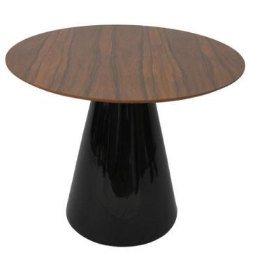 Imagem de Mesa de Jantar Cone 150 cm Base Preta - Outros, Pau Ferro