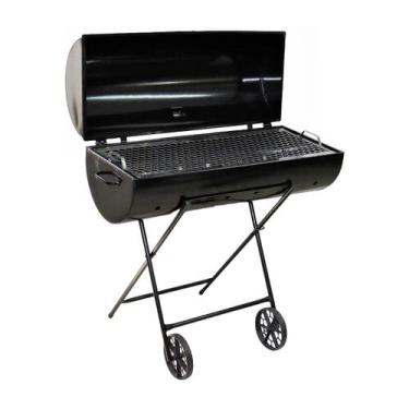 Imagem de Churrasqueira Mega Grill Grelha Carrinho e Rodas 92x78x30cm - Ouro Min