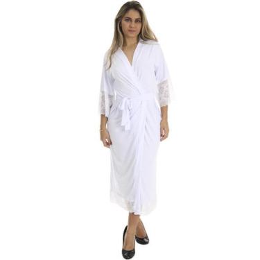 Imagem de Robe Medusa Longo de Microfibra Light e Renda Feminino - Biografia da 