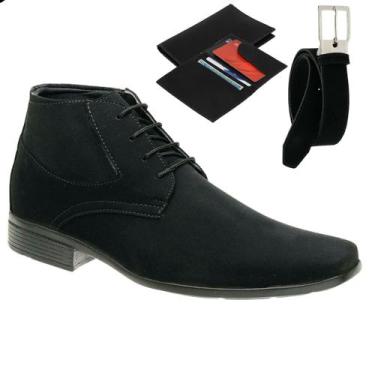 Imagem de Bota Masculina Social Sapato Casual Cano Curto Confortável Salto Baixo