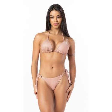 Imagem de Biquíni Cortininha com Bojo Calcinha Levanta Bumbum - Kosh, Rosê, M