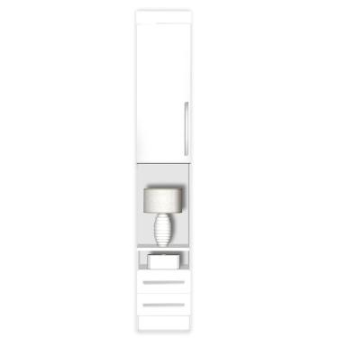 Imagem de Modulo Mesa de Cabeceira Alto Georgia Branco Fosco J&A Móveis