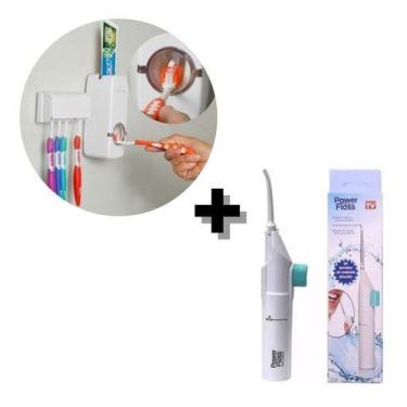 Imagem de Dispenser Automático Pasta E Jato Power Floss Limpeza Dente - OEM