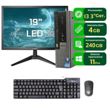 Imagem de Computador Completo Optiplex 7010 Micro Bluetooth Dell I3 3º Ssd 240gb