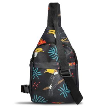 Imagem de Shoulder Bag Estampada Mini Mochila Chest Beg Bolsa Transversal 07 - P