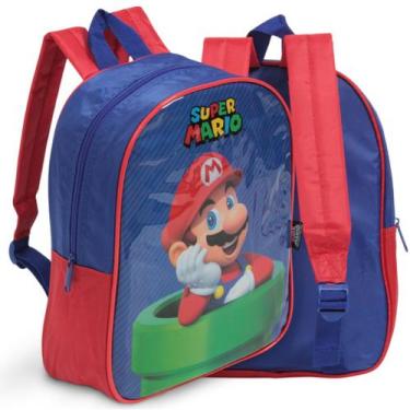 Imagem de Mochila Escolar Masculina Super Mario Costas Passeio Viagem - Plike