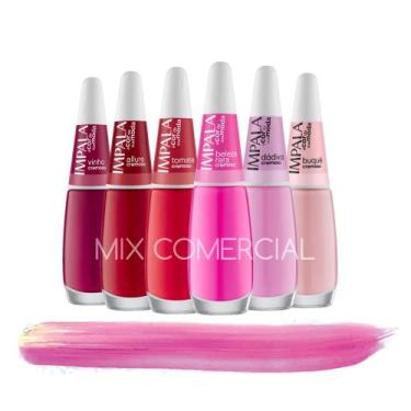 Imagem de Kit 6 esmaltes Impala Vermelhos e Rosas A Cor da Sua Moda