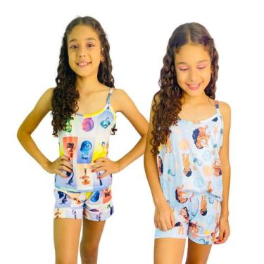 Imagem de Kit 2 Pijamas Infantil Feminino Divertido  Stitch  Roupa de Dormir  - 
