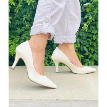 Imagem de Scarpin Salto Fino Baixo / Médio 7 cm em Verniz Confortáveis e Elegant