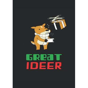 Imagem de Great IDEER Funny Deer Christmas: Notebook DIN A4 COLUMN 120 Pages - 8.27" x 11.69" (21 x 29.7cm)|Christmas Planner| Funny Deer Notebook| Notebook for Christmas