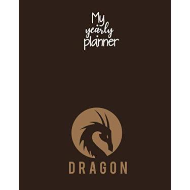 Imagem de My Yearly Planner: Daily, Weekly, Monthly Undated Planner & Notebook - Appointment Journal Notebook and Action day - dragons design