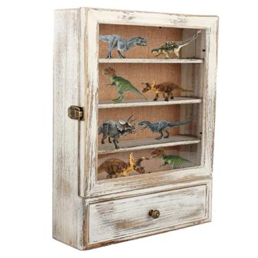 Imagem de LITAITAI Moldura de Caixa de Sombra Profunda 12X17 com Prateleiras e Forro de Linho, Caixa de Memória de Acrílico para Coleções de Lembranças, Medalhas, Buquê de Parede Ou Mesa, Branco Antigo Rústico