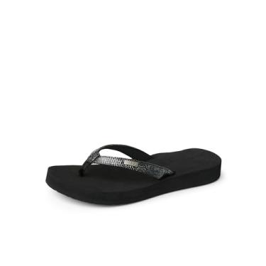Imagem de REEF Sandália feminina Star Cushion Sassy, Preto/prata, 36