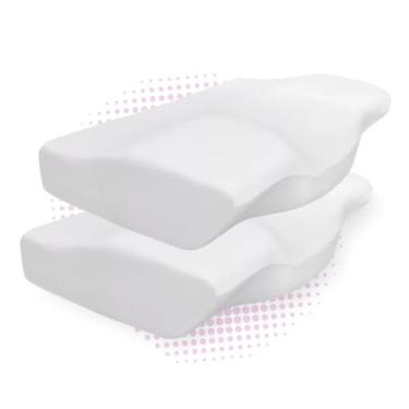 Imagem de 2 Travesseiros Ortopedico Cervical Anti Ronco Alivia Dor