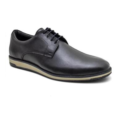 Imagem de Sapato Mocassim Classico Masculino Oxford Liso Elegante Couro Legitimo