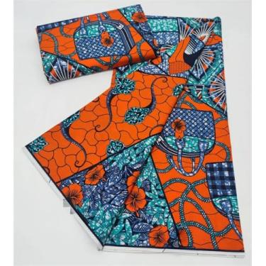 Imagem de Tecido Africano Cera Real Estampa Dourada Soft Pagne Ankara Material de Algodão Prata Nigeriana Gana para Festa de Casamento Vestido para Costurar (conforme imagem-32)