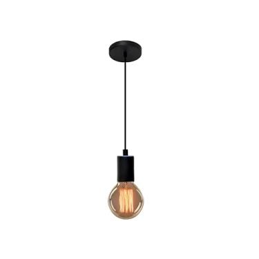 Imagem de Pendente Retro Vintage Luminária Teto Lustre Soquete E27 (Preto)