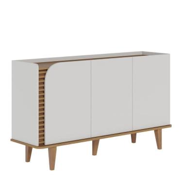 Imagem de Buffet Aparador Jurerê 3 Portas Off White Matte Freijó - Colibri Off White Matte Freijó
