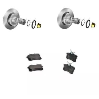 Imagem de JOGO DE DISCOS E PASTILHAS DO FREIO TRASEIRO COM ROLAMENTO SENSOR ABS MEGANE GRAND TOUR 1.6 2.0