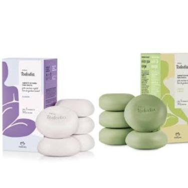 Imagem de Kit 2 Caixas de Sabonete Natura Todo dia 10 Unidades, Algodão/Alecrim 