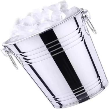 Imagem de Balde Gelo Aço Inox Médio 14cm 1,5 Lts com Alças Frigopro