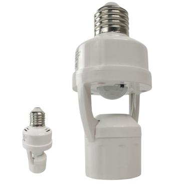 Imagem de Soquete Sensor de Presença para Lampada E27 Movimento 360 Graus Iluminaçao Automatica Fotocelular Casa Jardim Corredor Quintal